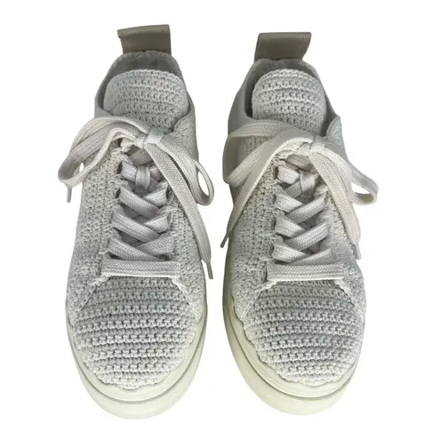 Chloé Chloe Lauren Crochet Sneakers in White