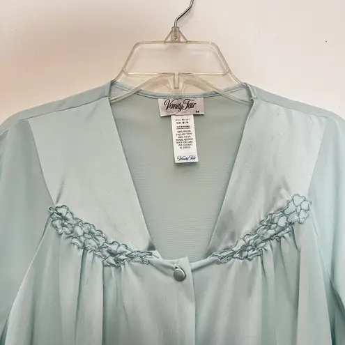 Vanity Fair VTG 90-107 Lingerie Silky Nylon Loungewear Pajama Set Azure Mist M