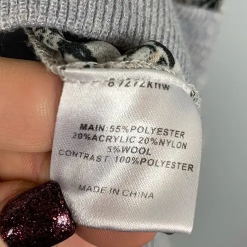 Storm Grey Snake Print Top Size 6 Gray