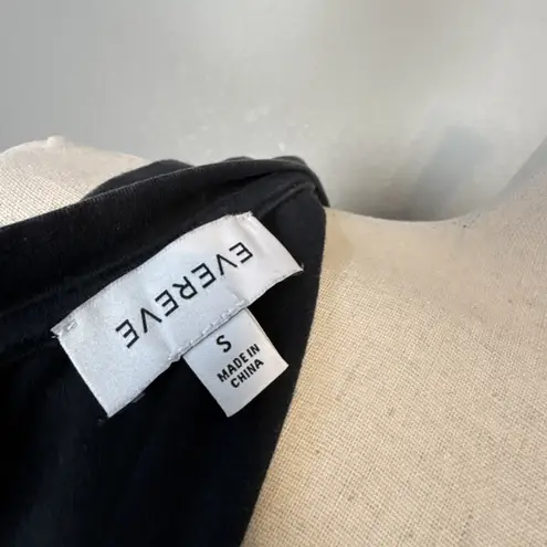 Evereve Naomi Wide Leg Sleeveless Jumpsuit Size S Wash Black Cotton Knit Pockets