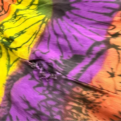 Vintage boho hippie tie dye eagle print cover up sundress Orange Size undefined - Image 9