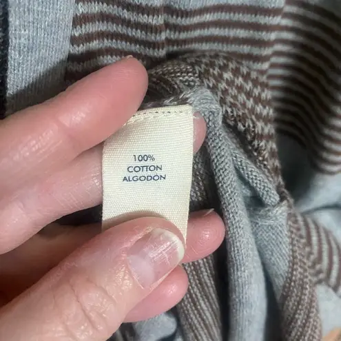 BKE Buckle striped heather grey dolman sleeve cardigan sweater