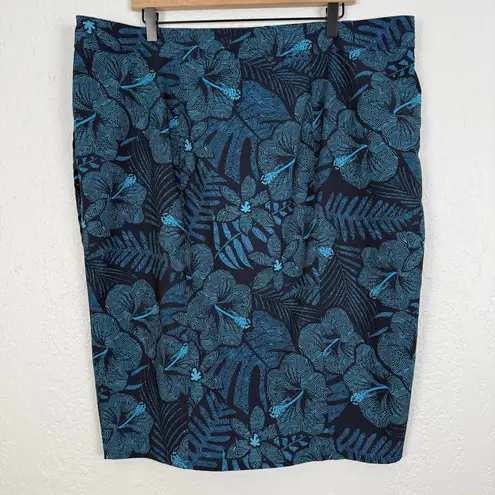 RipSkirt Hawaii Length 3 Pocket Skirt in Maui Moonlight Size XXL Blue