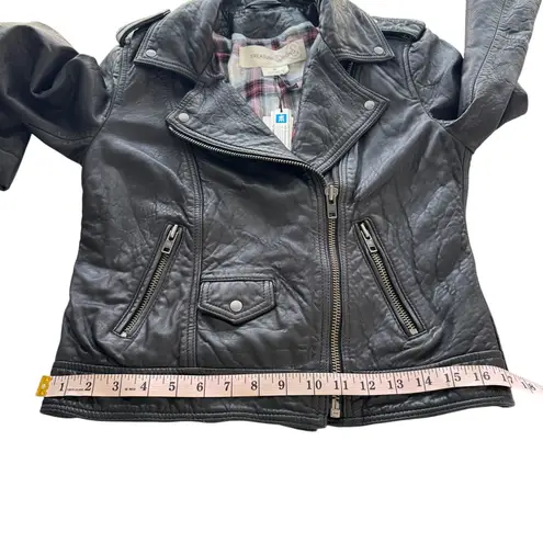 Treasure & Bond NEW NWT Size Medium 100% Leather Biker Jacket Coat Semi-Cropped