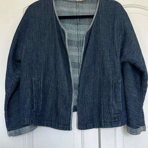 Eileen Fisher EF ,100% organic cotton jean jacket