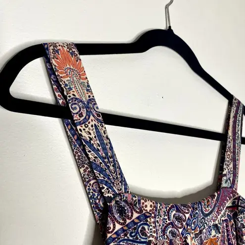 Ba&sh Baraka Rose Sleeveless Paisley Printed Maxi Dress Large Boho Hippie Shift