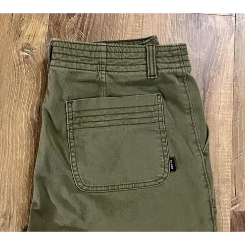 prAna  Pants Women’s 6 Olive Green Flat Front Straight Casual Pockets Outdoor EUC