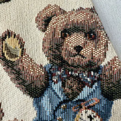 Vintage 90s Northern Traditions Teddy Bear Tapestry Vest XL Tan