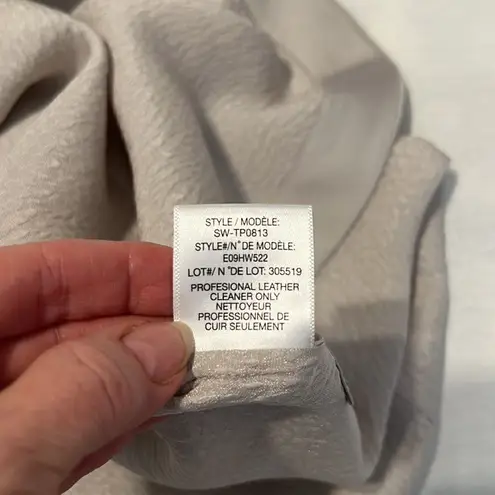 Helmut Lang NWOT Ā sleeveless back zip blouse longer in backāside slits satinātrim - Image 6