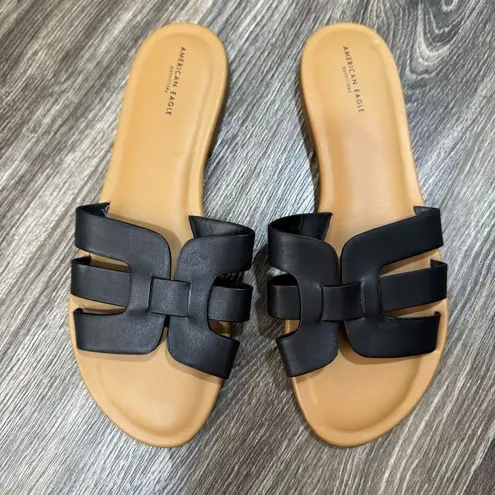 American Eagle  Black Slides Size 8 new