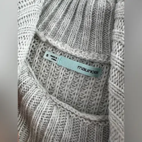 Maurice's  Cable Knit Cowl Sweater Tunic Grey size S NWOT