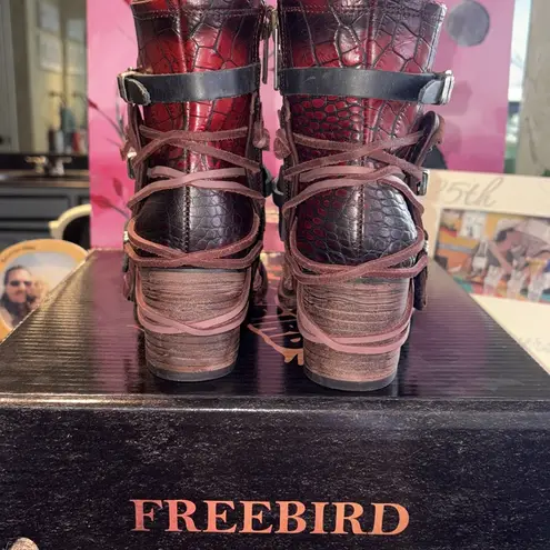 FREEBIRD by Steven Crue NWT wine multi booties- not included in promotions
