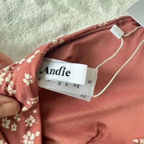 ANDIE Swim The Tahiti Bikini Top Womens Size Small Ditsy Floral Rose Beach