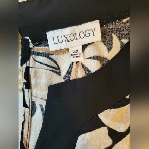 Luxology Womens Sleeveless Print Jumpsuit Size: 3X