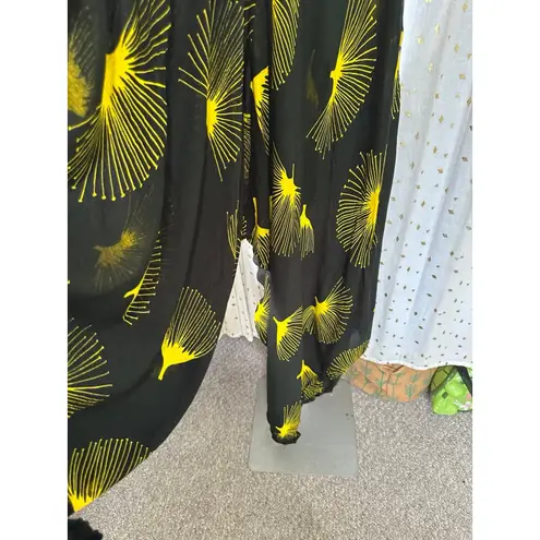 Marcella Hawaiian Lehua Blossoms Adjustable Self Tie Harem Jumpsuit One Size Black Size undefined