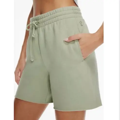 Aritzia TNA Cozy Fleece Boyfriend Sweatshorts New XS Sage Green
