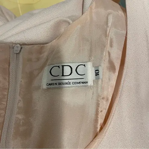 Vintage pale pink bodycon sheath maxi kim kardashian dress leg slit dress jacket Size 10