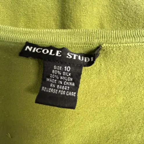 Vintage Silk Blend Green Sweater Vest Size 10