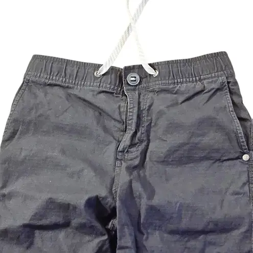 Vuori Women's Black Ankle Pants Casual Elastic Waist Cropped Wide Leg XS