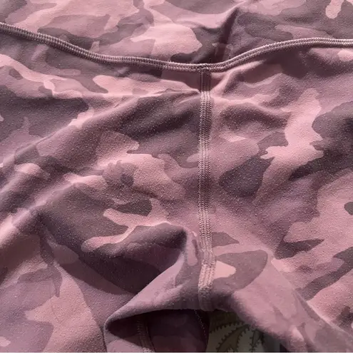 Lululemon  align 6" pink camo biker shorts size 6