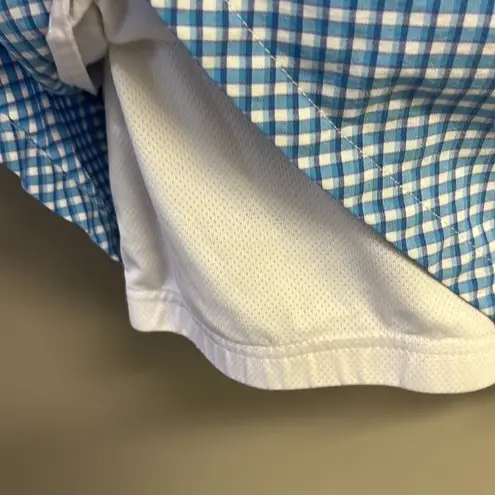 Adidas  Women’s Sporty Plaid Skort with Built-In White Mesh Zip-Up Shorts- Size 4 - Image 5