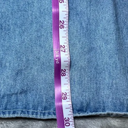 Rafaella Jeans Denim Dress Women Small Blue Vintage Y2K Button Front Sleeveless