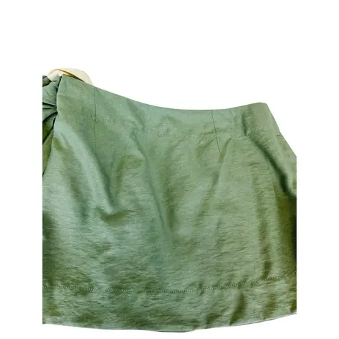 Jacquemus Abanada Draped Embellished Twill Maxi Skirt Euro Size 36 Sage Green