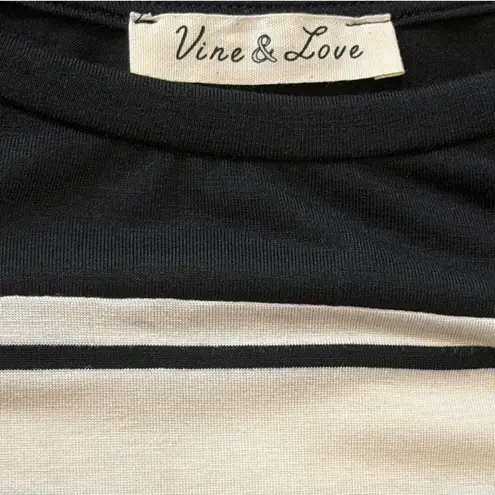 Vine & Love Striped Colorblock Long Sleeve Tee