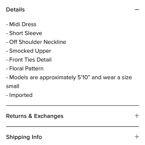 Francesca's Francesca’s Rosemary Off Shoulder Smocked Midi Dress