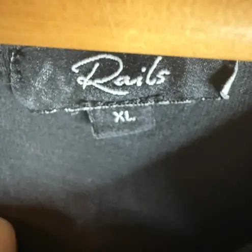 Rails Brie XL Black Sleeveless Knit Dress Twist Front Tie Detail Formal Career