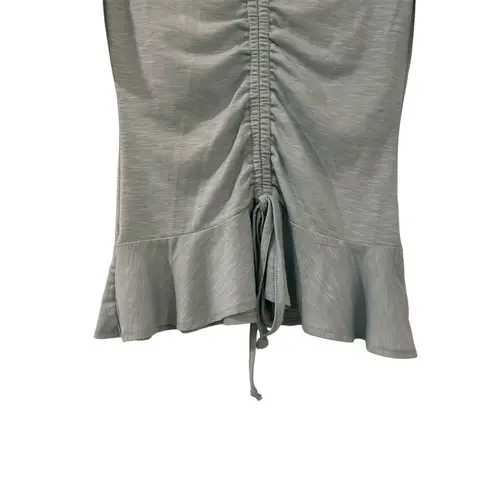 Juicy Couture  Blouse Womens XS Ruched Front Top Seafoam Green Short Sleeve