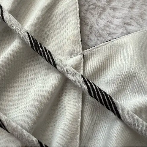 Lulus Oceanside Adventure White Striped Backless Skater Dress Black Size L