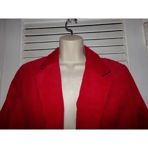 Denim & Co Vintage  red corduroy blazer M Perfect condition