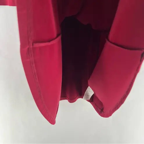 Susan Graver Stretch Liquid Knit Cold Shoulder 3/4 Sleeve Mock Neck Swing Dress