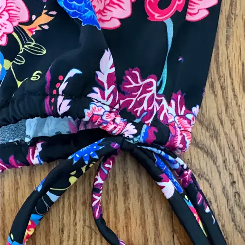 T.H.E. Blouson Tankini Top Swim Shorts Floral Black plus size 26W NWT Mastectomy