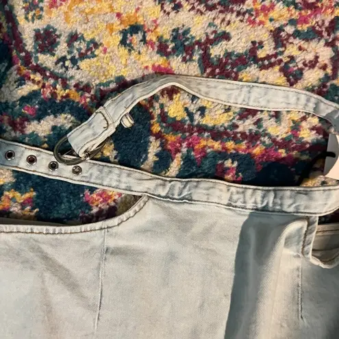 We Wore What Cut Out Light Denim Mini Skirt sz S NWT