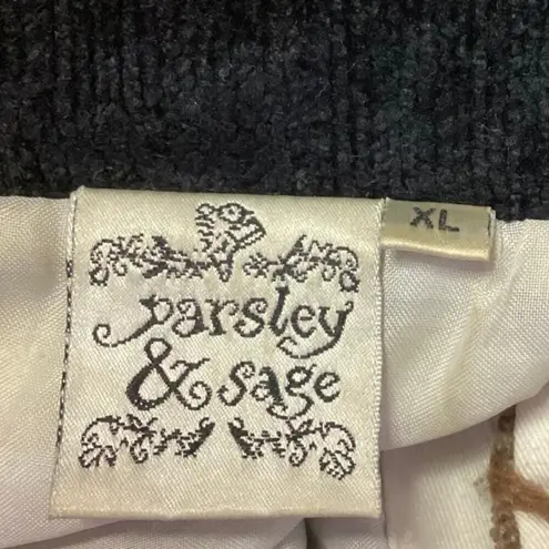 Parsley & Sage Women's Multicolor Colorblock Collared Button Down Jacket Size XL