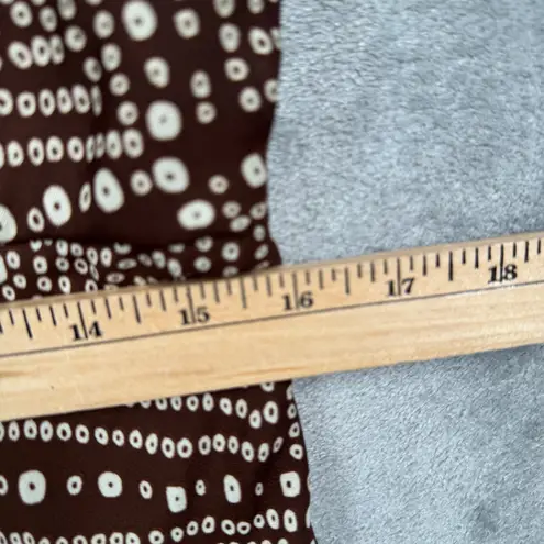 Just In Thyme Dress Brown White Dot Print Boho Tribal 12 Festival Party Office