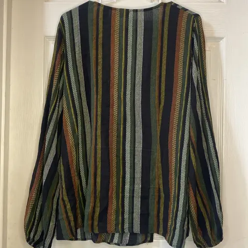 Daytrip  Striped Boho style Lightweight cardigan size XL