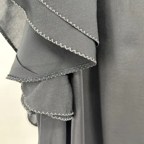 MM Couture Elegant Black Ruffle Sleeve Dress party HOCO L Miss Me metallic