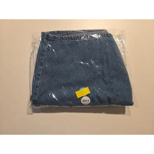Chic Women's Size 18 High Waisted Denim Shorts, Elastic Waist, Vintage Mom Short Blue