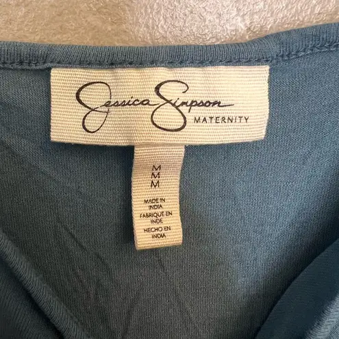 Jessica Simpson Maternity Blue Green Spaghetti Strap Adjustable Tank Top Medium