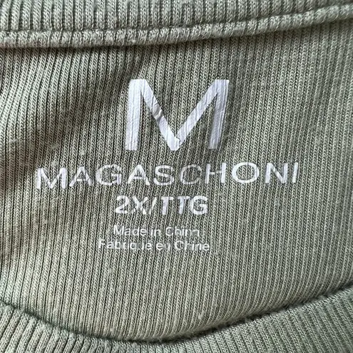 Magaschoni Womens T-Shirt 2X Soft Stretch Relaxed Micromodal Casual Minimalist
