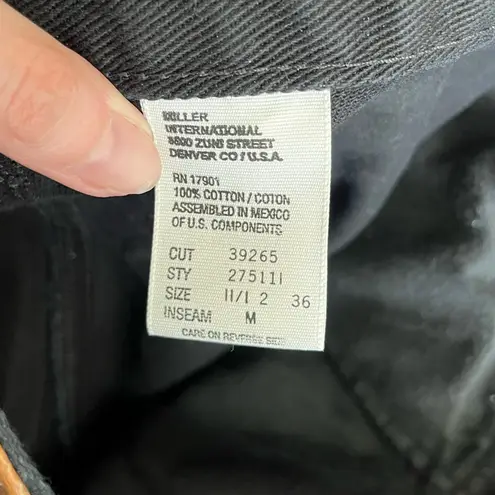 Rockies Vintage Bareback Western High Waisted Straight Leg Denim Jeans Black Size 28