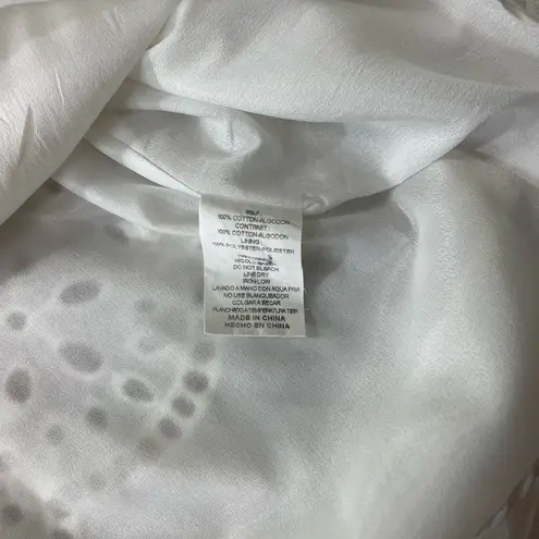 &merci &merci 100% Cotton White Eyelet Flutter Sleeve Midi Dress ~ Size Medium 💚🍄