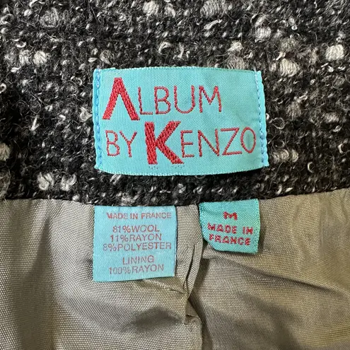 Kenzo Speckled Wool Topcoat Black Size M