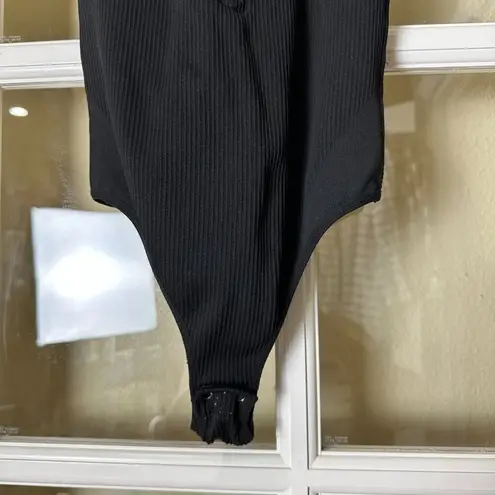 Garage Body Ribbed Quarter Zip Mock Neck Body Suit Bodysuit XS