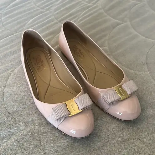 Salvatore Ferragamo Salvatore Ferragano Pink Ballerina Flats - Size 10