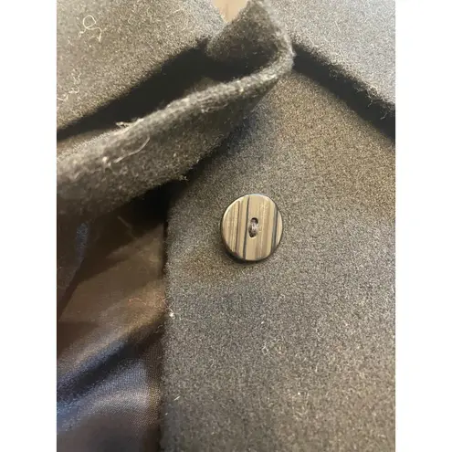 Kristen Blake Black Wool Blend Coat Women's Size L Button Front Size L