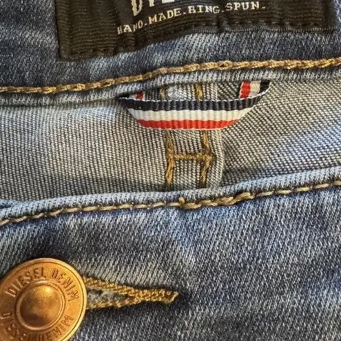 Diesel Women’s Jeans 34x30 Y2K Side Stripe Logo Vintage Mid Rise Denim